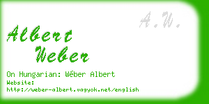 albert weber business card